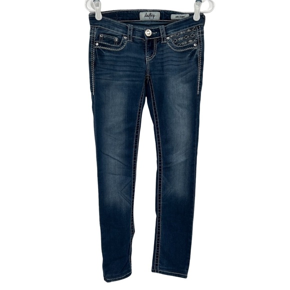 Daytrip Aires Skinny Embroidered Jeans Size 24 Women’s - Picture 1 of 8